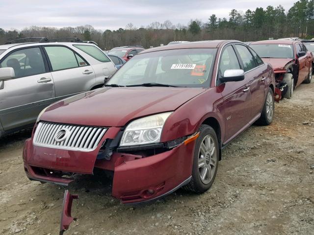 1MEHM42W58G624460 - 2008 MERCURY SABLE PREM MAROON photo 2