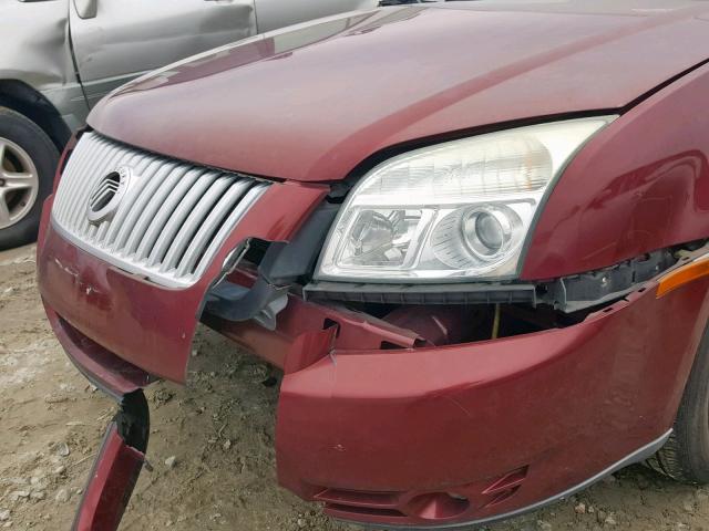 1MEHM42W58G624460 - 2008 MERCURY SABLE PREM MAROON photo 9