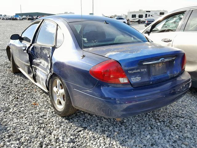 1FAFP55U01A183836 - 2001 FORD TAURUS SES BLUE photo 3