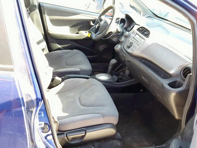 JHMGE88259S062367 - 2009 HONDA FIT BLUE photo 5