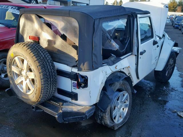 1C4AJWAG9DL670988 - 2013 JEEP WRANGLER S WHITE photo 4