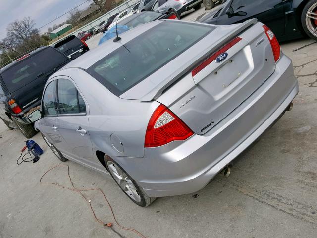 3FAHP0KC4CR297189 - 2012 FORD FUSION SPO SILVER photo 3