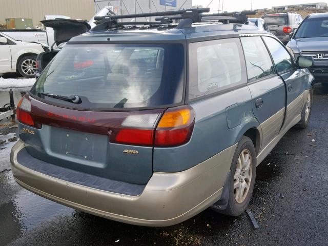 4S3BH675527649275 - 2002 SUBARU LEGACY OUT GREEN photo 4