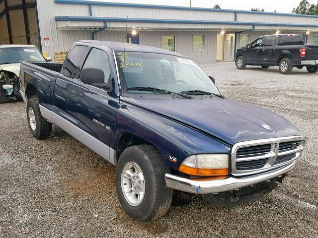 1B7GL22X0YS632993 - 2000 DODGE DAKOTA BLUE photo 1