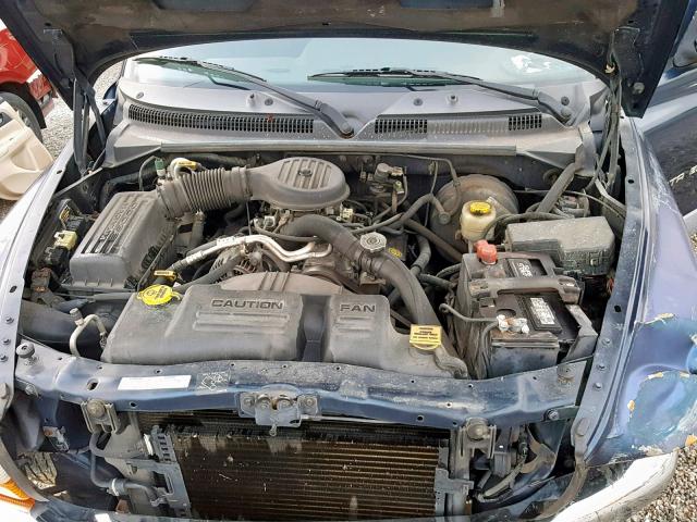 1B7GL22X0YS632993 - 2000 DODGE DAKOTA BLUE photo 7