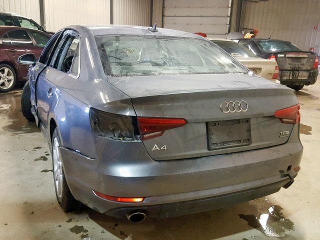 WAUBNAF46HN057129 - 2017 AUDI A4 PROGRES GRAY photo 3