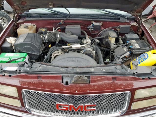 1GKEC13R2XJ732958 - 1999 GMC YUKON RED photo 7