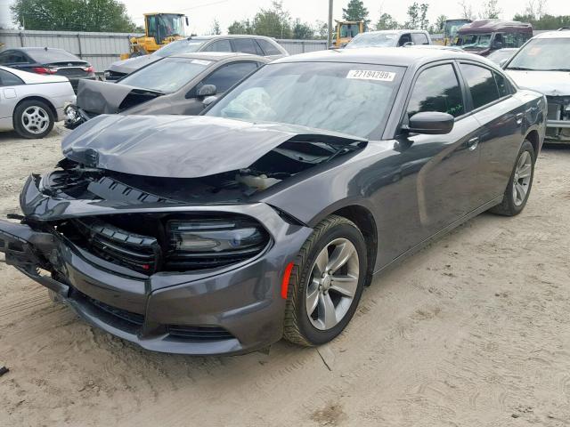 2C3CDXHG4HH562376 - 2017 DODGE CHARGER SX CHARCOAL photo 2