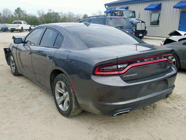 2C3CDXHG4HH562376 - 2017 DODGE CHARGER SX CHARCOAL photo 3