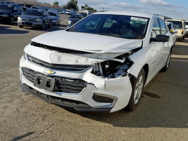 1G1ZB5ST2HF165118 - 2017 CHEVROLET MALIBU LS WHITE photo 2