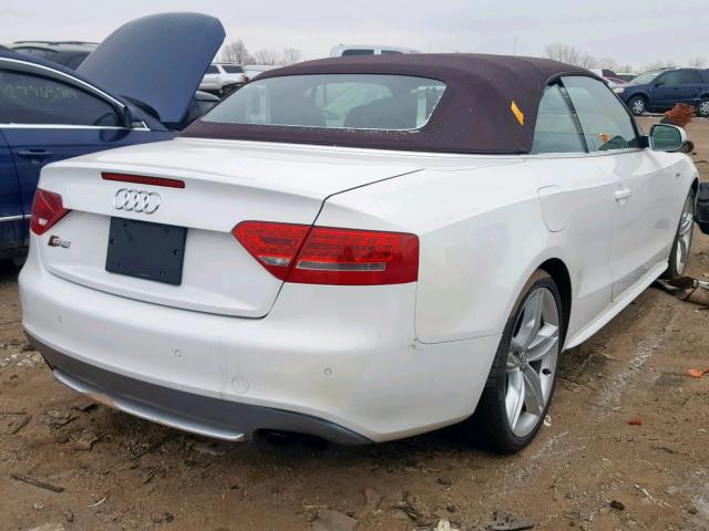 WAUCGAFH1CN006311 - 2012 AUDI S5 PREMIUM WHITE photo 4