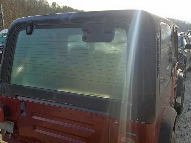 2J4FY19E7LJ500831 - 1990 JEEP WRANGLER / BURGUNDY photo 6