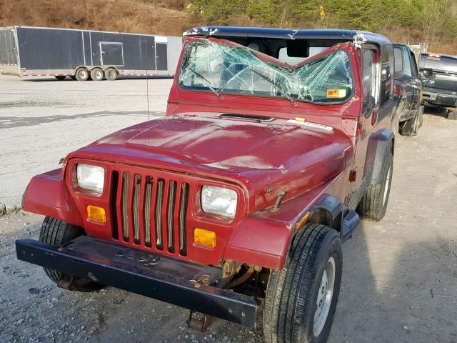 2J4FY19E7LJ500831 - 1990 JEEP WRANGLER / BURGUNDY photo 9