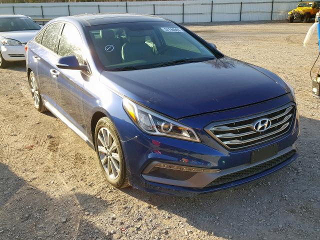 5NPE34AF8GH430167 - 2016 HYUNDAI SONATA SPO BLUE photo 1