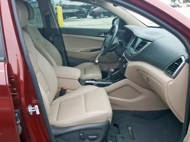 KM8J33A27HU413367 - 2017 HYUNDAI TUCSON LIM RED photo 5