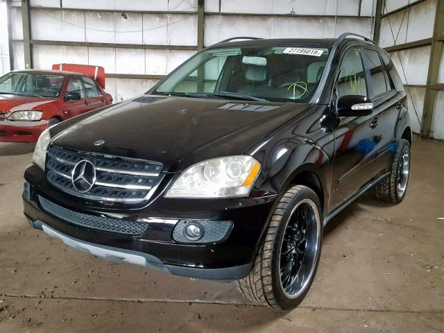 4JGBB86E07A284329 - 2007 MERCEDES-BENZ ML 350 BLACK photo 2