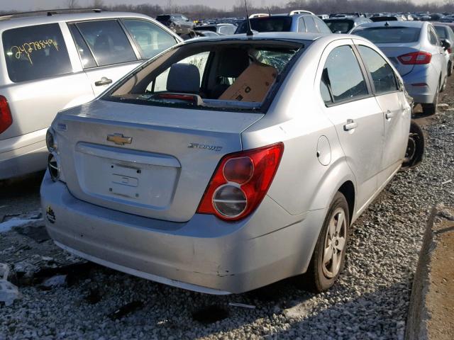 1G1JA5SH8D4116698 - 2013 CHEVROLET SONIC LS SILVER photo 4