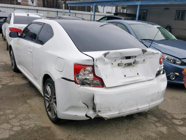 JTKJF5C72B3007924 - 2011 TOYOTA SCION TC WHITE photo 3