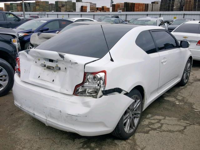 JTKJF5C72B3007924 - 2011 TOYOTA SCION TC WHITE photo 4