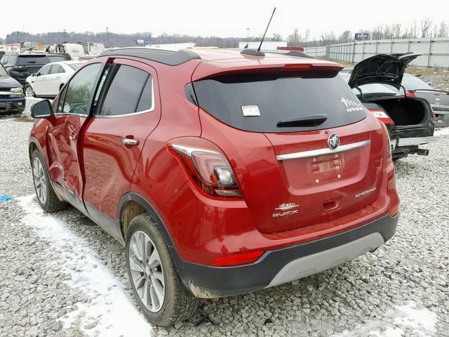 KL4CJASB3JB662590 - 2018 BUICK ENCORE PRE BURGUNDY photo 3