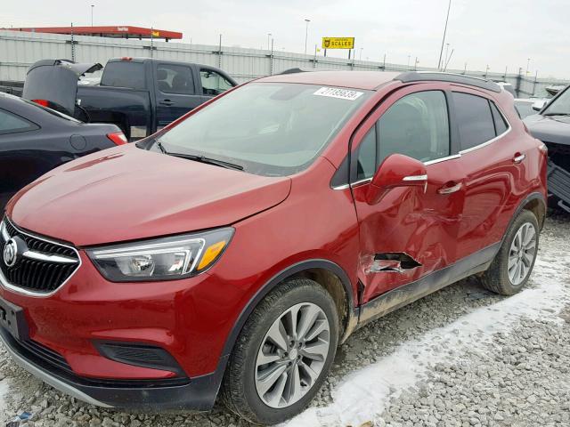 KL4CJASB3JB662590 - 2018 BUICK ENCORE PRE BURGUNDY photo 9