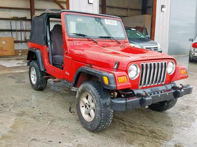 1J4FA29P8YP740010 - 2000 JEEP WRANGLER / RED photo 1