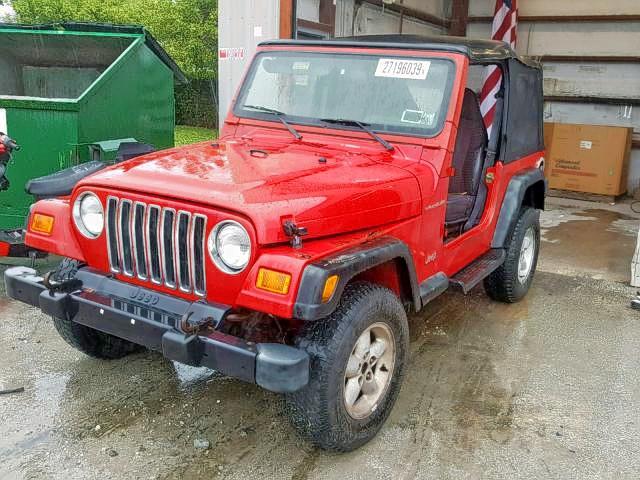 1J4FA29P8YP740010 - 2000 JEEP WRANGLER / RED photo 2