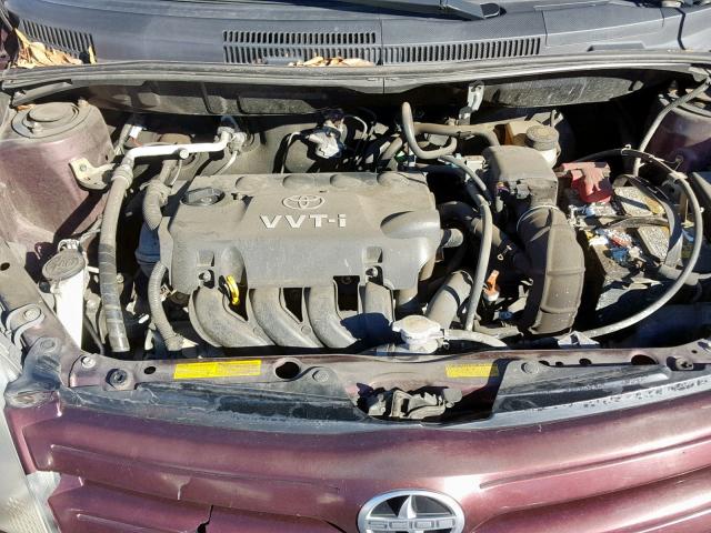 JTKKT624050115071 - 2005 TOYOTA SCION XA RED photo 7