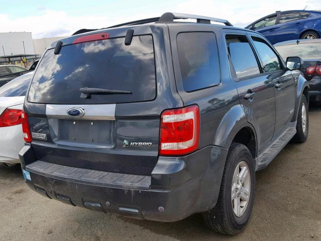 1FMCU49H88KD85000 - 2008 FORD ESCAPE HEV GRAY photo 4