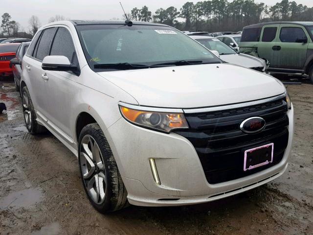 2FMDK3AK8EBB17792 - 2014 FORD EDGE SPORT WHITE photo 1