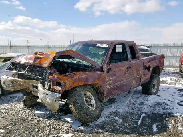 1B7KF23781J236774 - 2001 DODGE RAM 2500 BURGUNDY photo 2