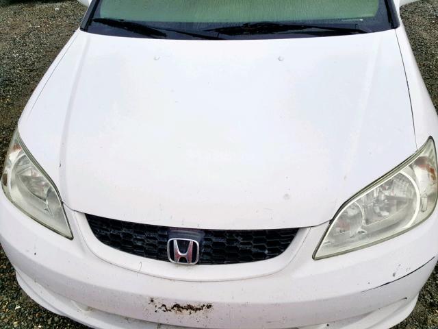 1HGEM22134L048609 - 2004 HONDA CIVIC DX V WHITE photo 7