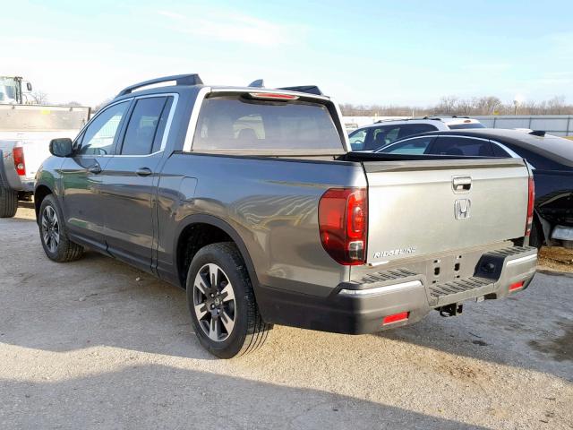 5FPYK2F56HB004568 - 2017 HONDA RIDGELINE GREEN photo 3