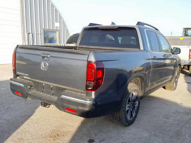 5FPYK2F56HB004568 - 2017 HONDA RIDGELINE GREEN photo 4