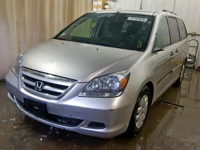 5FNRL38237B115144 - 2007 HONDA ODYSSEY LX SILVER photo 2