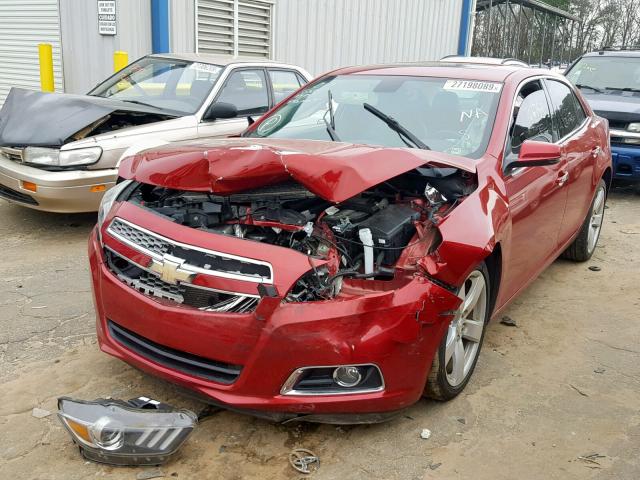 1G11J5SX1DU150277 - 2013 CHEVROLET MALIBU LTZ RED photo 2