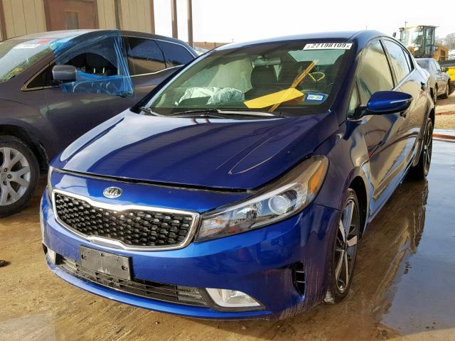 3KPFL4A89JE230853 - 2018 KIA FORTE EX BLUE photo 2