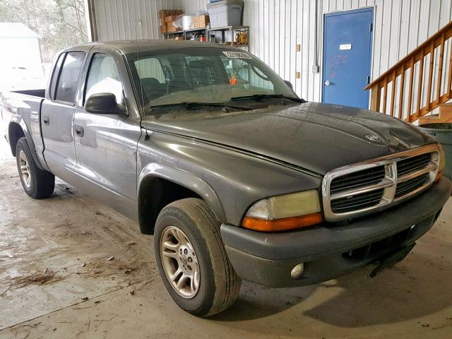 1D7HL38K14S579341 - 2004 DODGE DAKOTA QUA GRAY photo 1