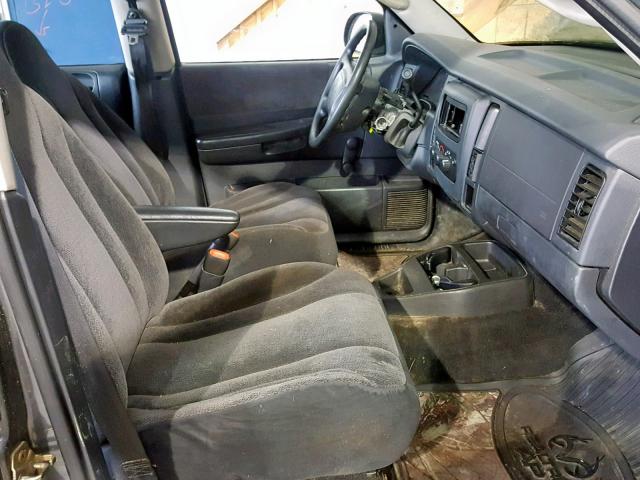 1D7HL38K14S579341 - 2004 DODGE DAKOTA QUA GRAY photo 5