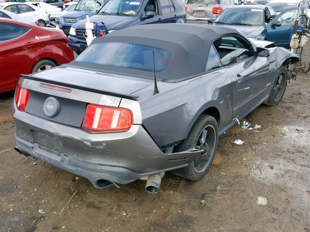 1ZVBP8FF1C5262211 - 2012 FORD MUSTANG GT GRAY photo 4