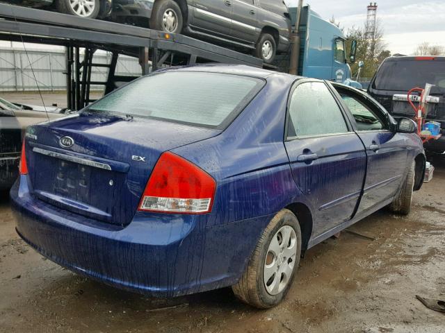 KNAFE122385578766 - 2008 KIA SPECTRA EX BLUE photo 4