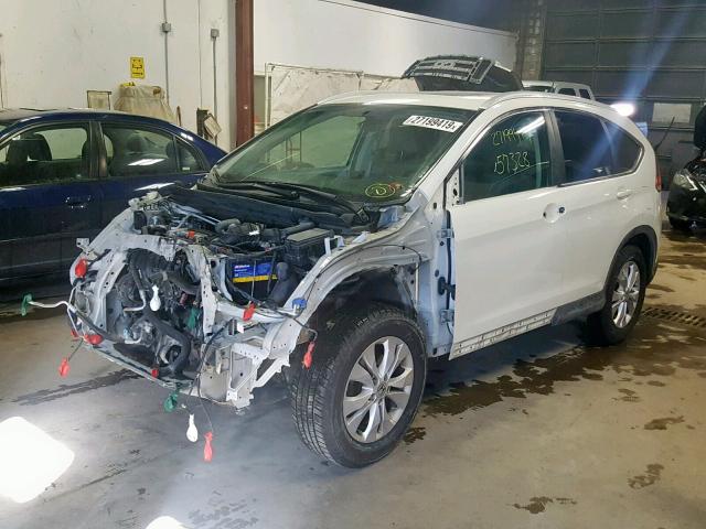 5J6RM4H71EL039815 - 2014 HONDA CR-V EXL WHITE photo 2