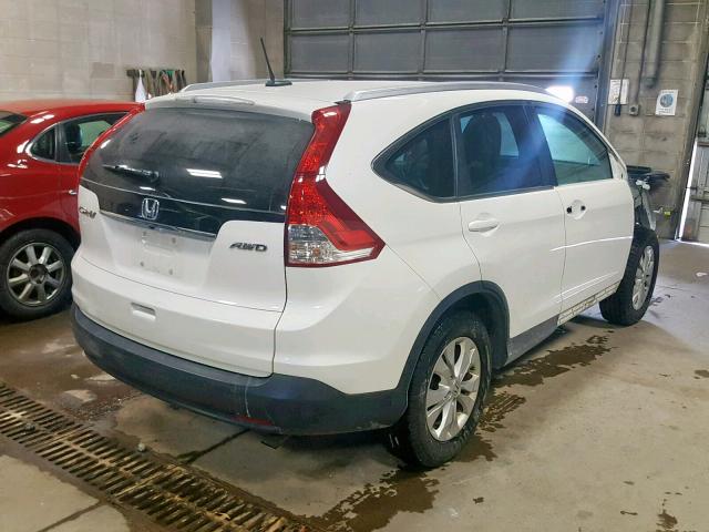 5J6RM4H71EL039815 - 2014 HONDA CR-V EXL WHITE photo 4