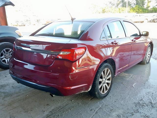 1C3BC1FG1BN513102 - 2011 CHRYSLER 200 TOURIN RED photo 4