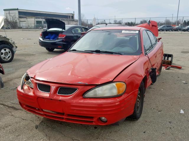 1G2NE52T91M573375 - 2001 PONTIAC GRAND AM S RED photo 2