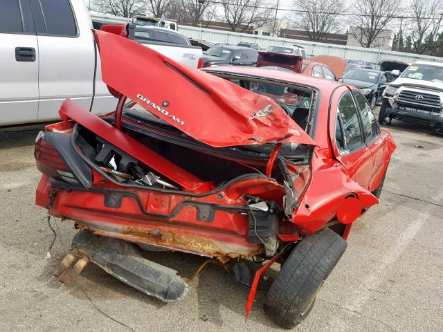 1G2NE52T91M573375 - 2001 PONTIAC GRAND AM S RED photo 4