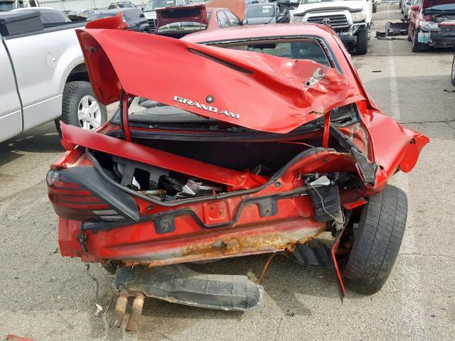 1G2NE52T91M573375 - 2001 PONTIAC GRAND AM S RED photo 9