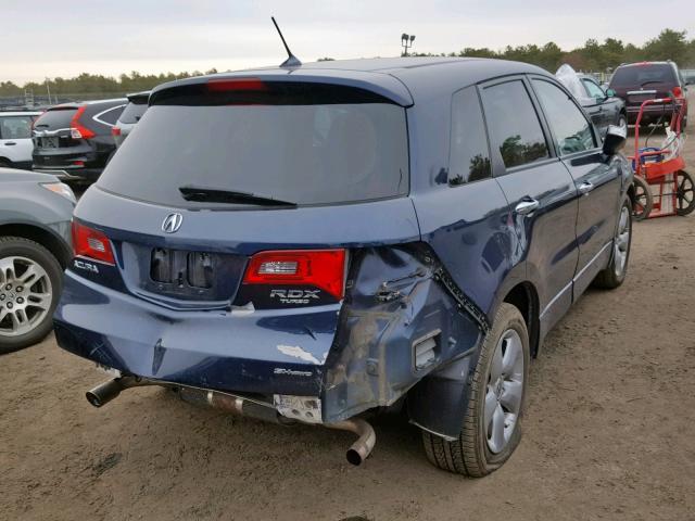 5J8TB18279A002937 - 2009 ACURA RDX BLUE photo 4