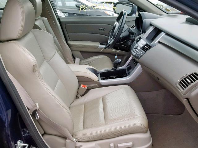 5J8TB18279A002937 - 2009 ACURA RDX BLUE photo 5