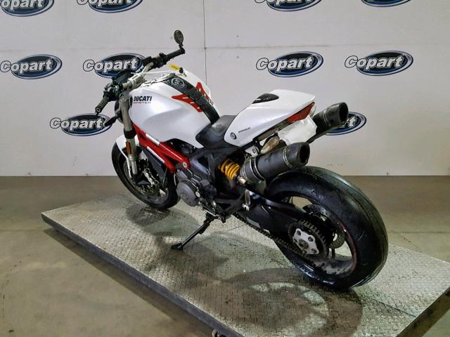 ZDM1RANN3DB062804 - 2013 DUCATI MONSTER 79 WHITE photo 3